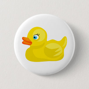 Yellow Rubber Duck 6 Cm Round Badge