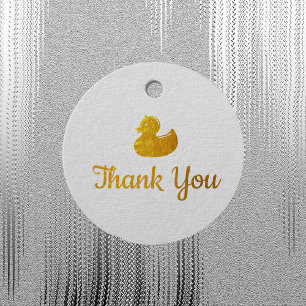 yellow rubber duck  -birthday party - Thank you  Favour Tags