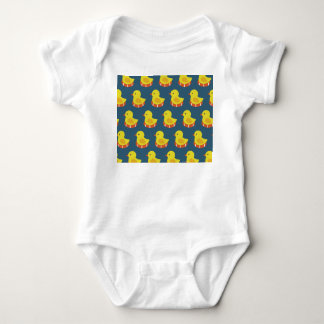 Yellow rubber duck, cute, seamless pattern. baby bodysuit