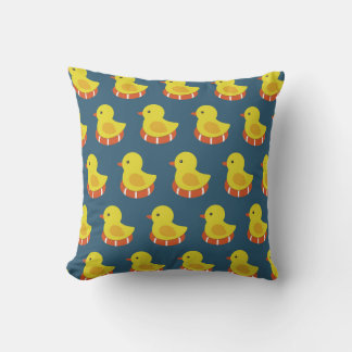 Yellow rubber duck, cute, seamless pattern. cushion