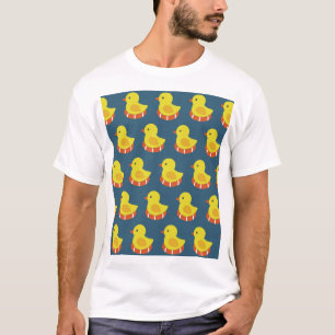 Yellow rubber duck, cute, seamless pattern. T-Shirt