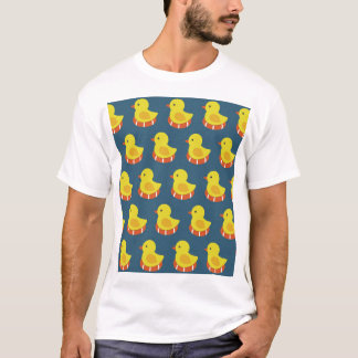 Yellow rubber duck, cute, seamless pattern. T-Shirt