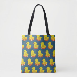 Yellow rubber duck, cute, seamless pattern. tote bag