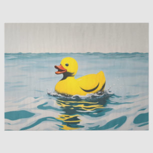 Yellow Rubber Duck, Decoupage, Decoupaging, Ducky Tissue Paper