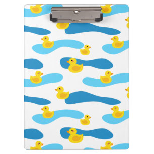 Yellow Rubber Duck Pattern Clipboard