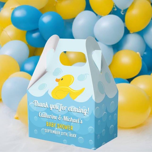 Yellow Rubber Duck Rub A Dub Dub Baby Shower Favour Box (Creator Uploaded)