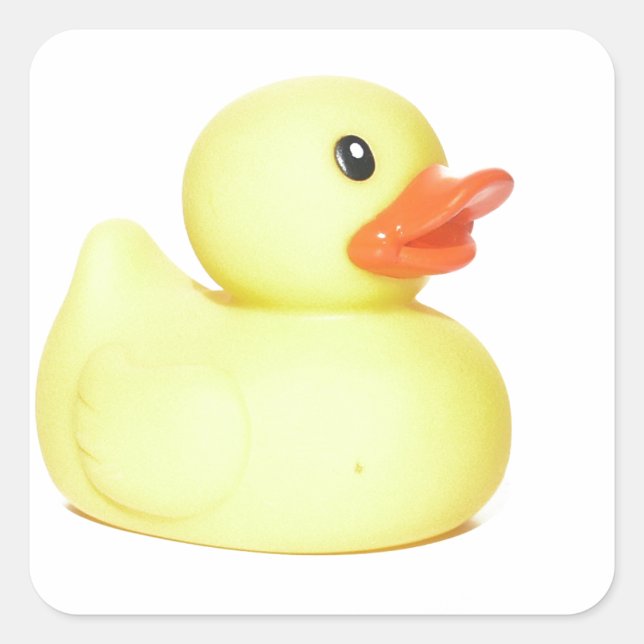 Yellow Rubber Duck Square Sticker (Front)