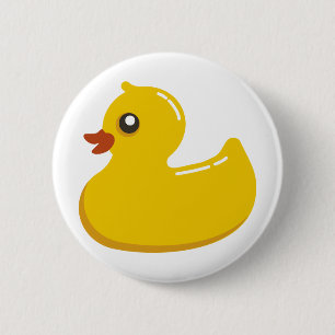 Yellow Rubber Duckie 6 Cm Round Badge