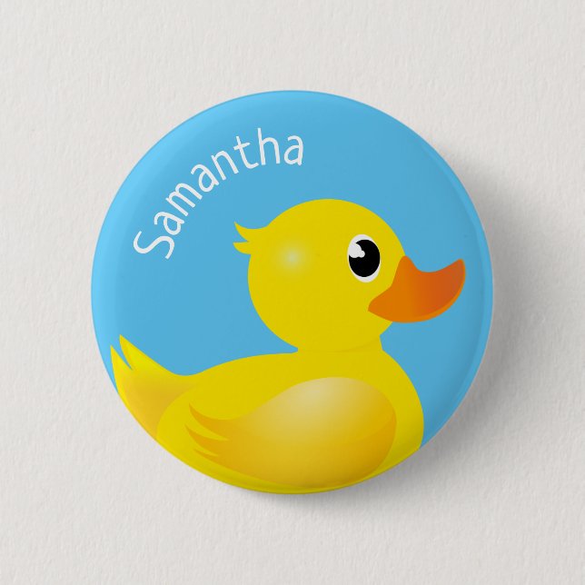 Yellow Rubber Duckie Button (Front)