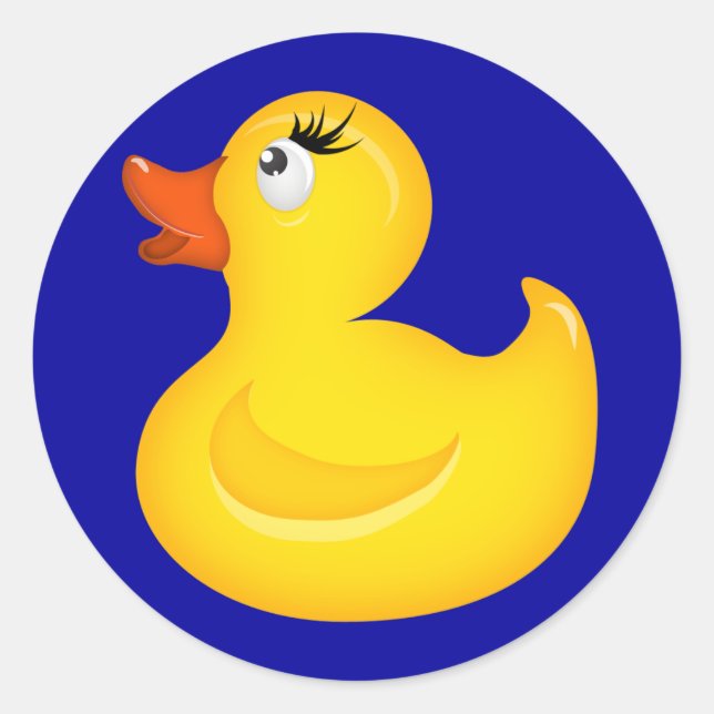 Yellow Rubber Duckies Classic Round Sticker (Front)