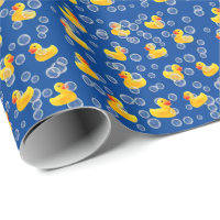 Yellow rubber ducks in bubbles