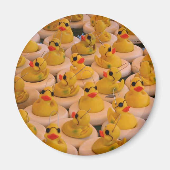 Yellow Rubber Ducks  Magnet (Front)