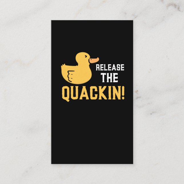 Yellow Rubber Ducks Quack Funny Duck Lover Business Card (Front)