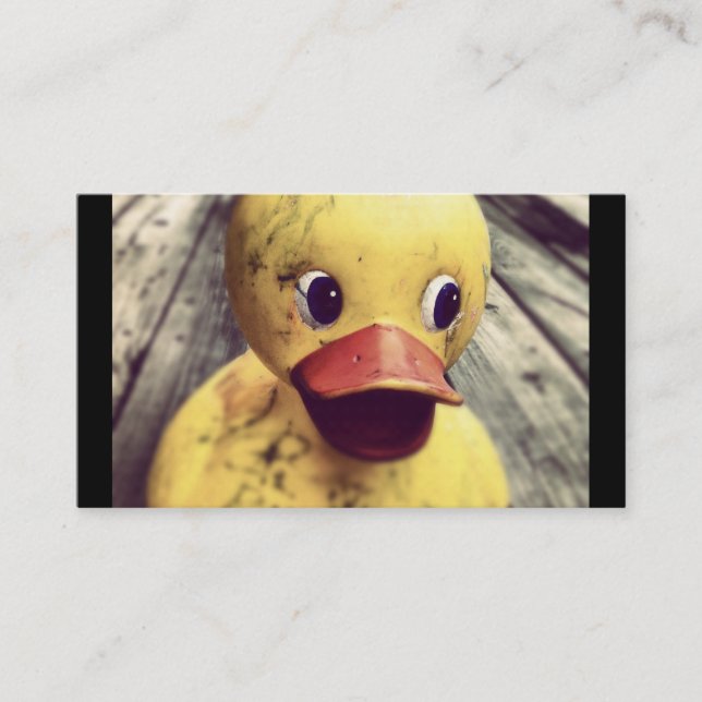 Yellow Rubber Ducky Adorable Toy Business Card (Front)