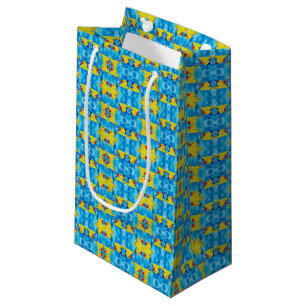 Yellow Rubber Ducky in Bubbles Small Gift Bag