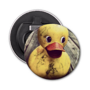 Yellow Rubber Ducky Needs a Bath! Bottle Opener
