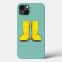 Yellow Rubber Rain Boots