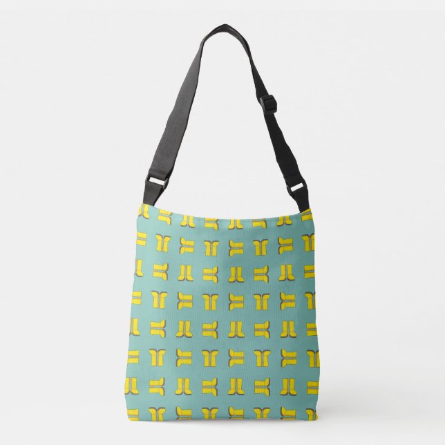 Yellow Rubber Rain Boots Crossbody Bag (Front)