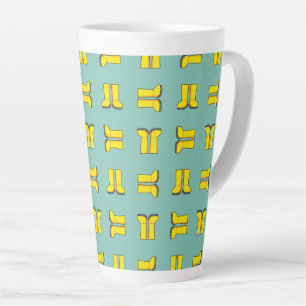 Yellow Rubber Rain Boots Latte Mug