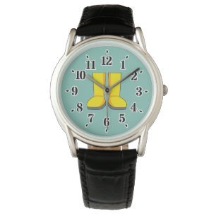 Yellow Rubber Rain Boots Watch