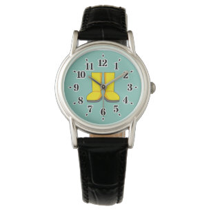 Yellow Rubber Rain Boots Watch