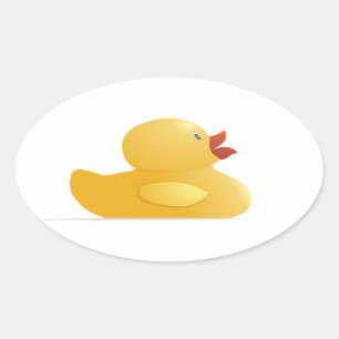 Yellow Rubberduck Oval Sticker