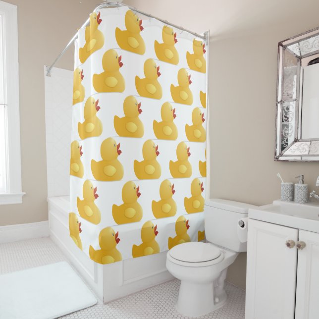 Yellow Rubberduck Shower Curtain (In Situ)