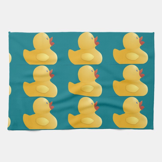Yellow Rubberduck Tea Towel (Horizontal)