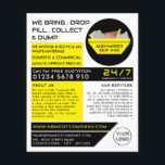 Yellow Rubbish Skip, Skip/Dumpster Company Flyer<br><div class="desc">Yellow Rubbish Skip,  Skip/Dumpster Company Advertising Flyers By The Business Card Store.</div>