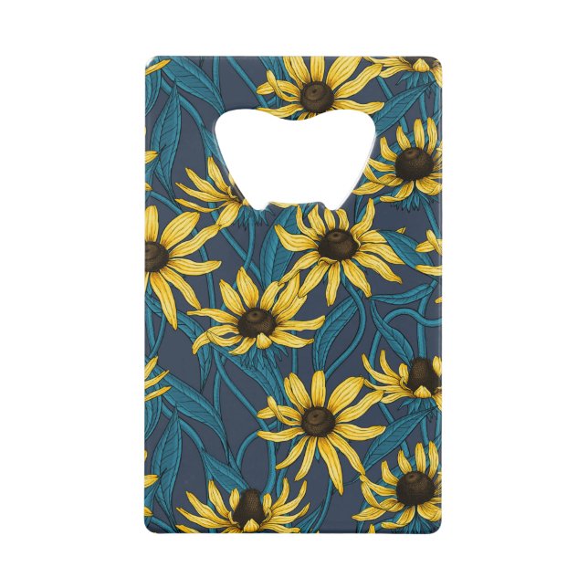 Yellow Rudbekia on navy (Front)