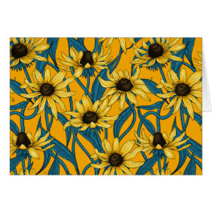 Yellow Rudbekia on yellow