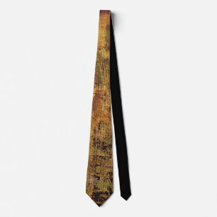 Yellow Rust Texture, A Gel Print Abstract Tie
