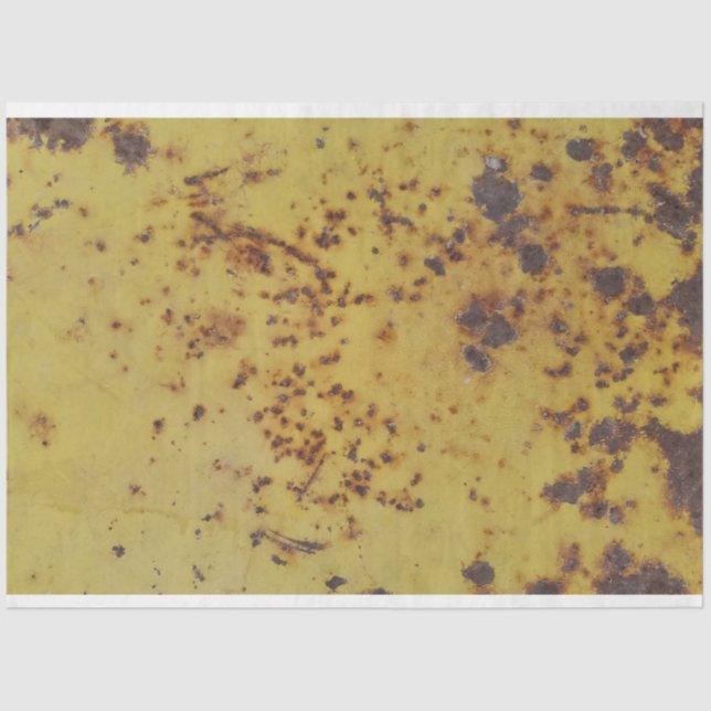 Yellow Rust Texture Decoupage Tissue Tissue Paper (Front)