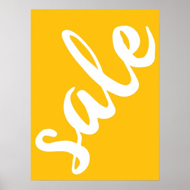 Yellow Sale Sign, 18x24 Spring Summer Season Sale Poster (Front)