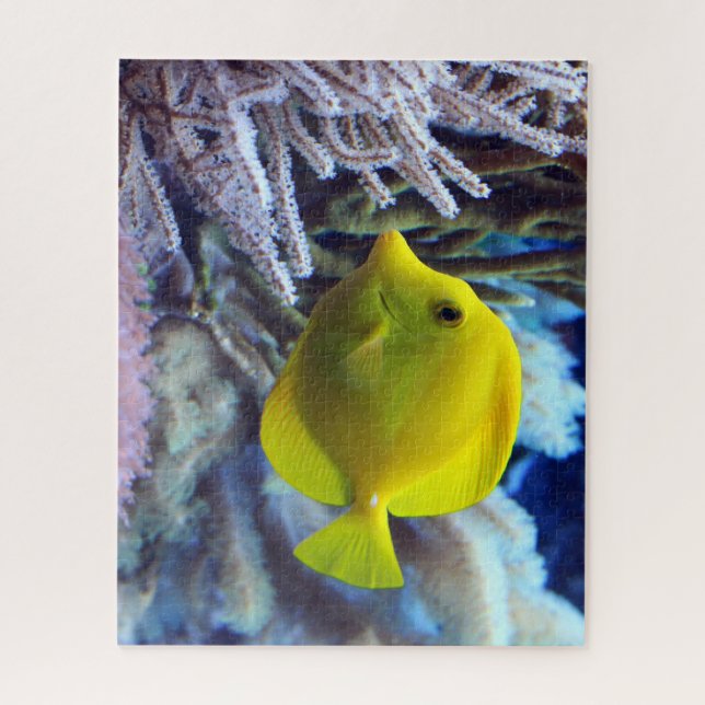 Yellow Saltwater Tang Fish Jigsaw Puzzle (Vertical)