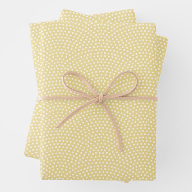 Yellow Same Komon (large scale) Wrapping Paper Sheet (In situ)