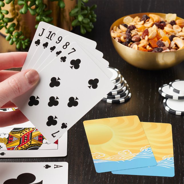 Yellow Sand And Ocean Playing Cards (Creator Uploaded)