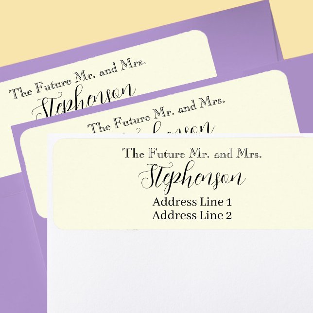 Yellow Save The Date Custom Name Return Address (Creator Uploaded)
