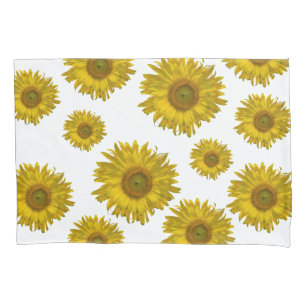 Yellow Scattered Sunflowers Pillowcase
