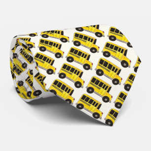 Yellow School Bus Driver Teacher Appreciation Tie