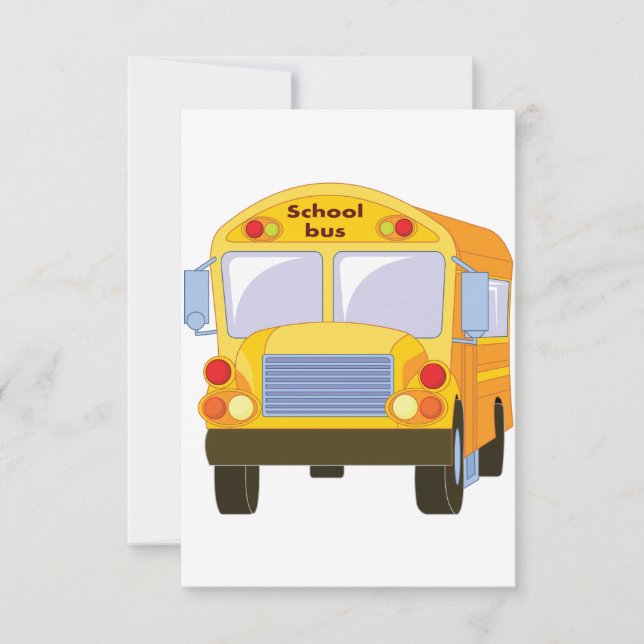 Yellow School Bus Invitations (Front)