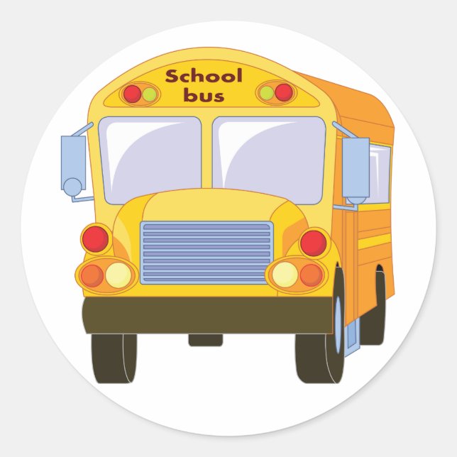 Yellow School Bus Stickers (Front)