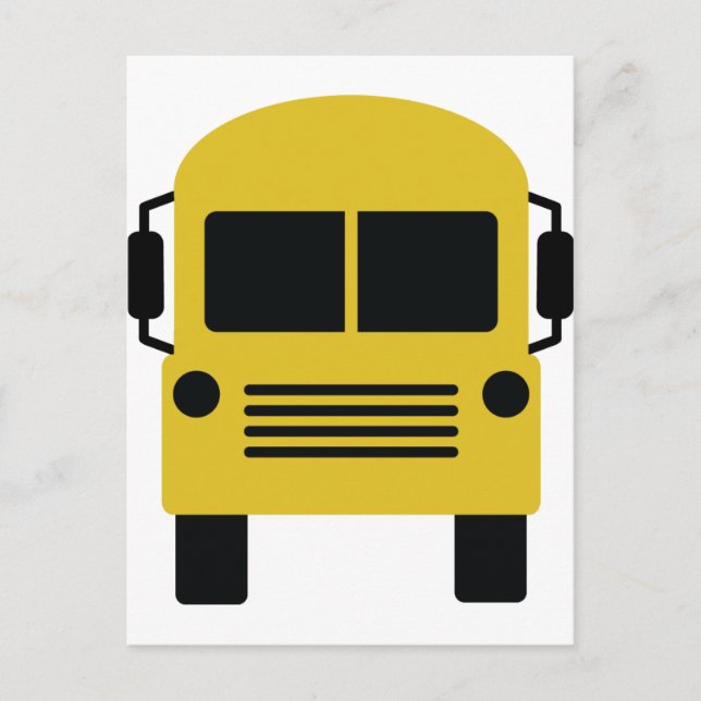 yellow school bus symbol postcard (Front)