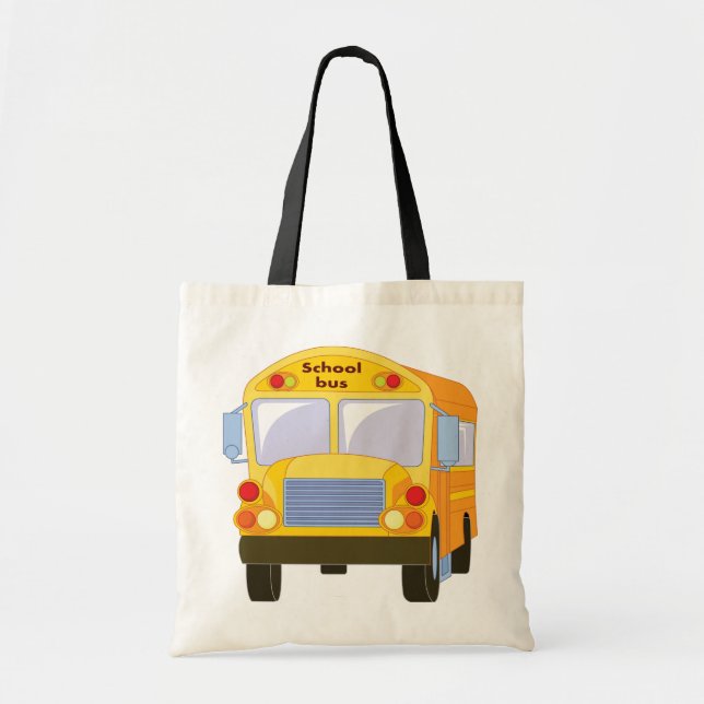 Yellow School Bus Tote Bag (Front)