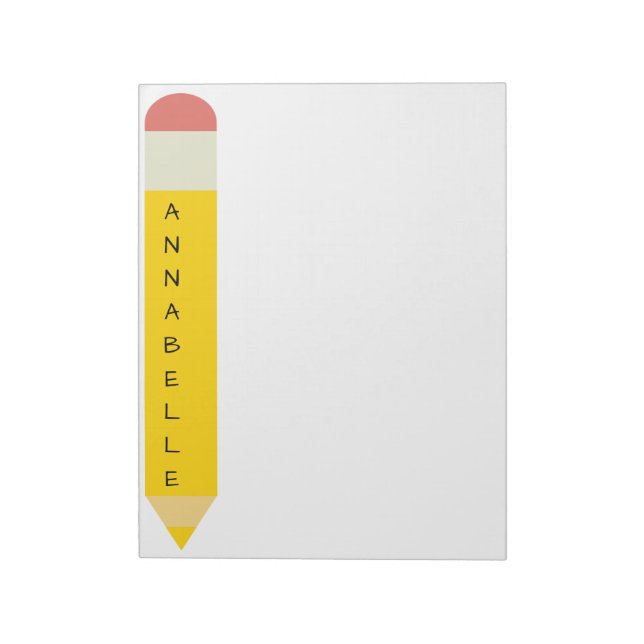 Yellow School Pencil Notepad (Rotated)