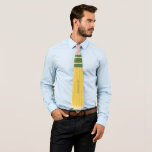Yellow School Pencil Teachers Personalised Tie<br><div class="desc">Create a personalised necktie that makes a perfect end of the school year gift for your favourite teacher or a fun graduation gift for future teachers. This tie is made to look like a classic yellow school pencil and is ready to be personalised with a name in green lettering. The...</div>