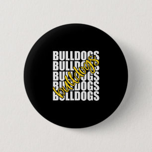 Yellow School Sports Fan Team Spirit 6 Cm Round Badge