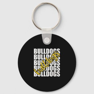 Yellow School Sports Fan Team Spirit  Key Ring
