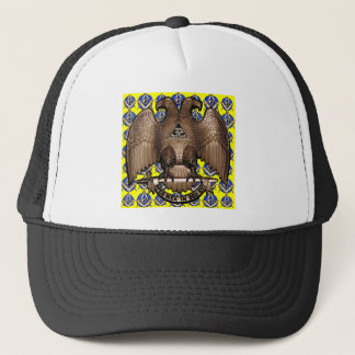 Yellow Scottish Rite Square & Compass Trucker Hat