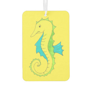 Yellow Seahorse Sea Horse Ocean Marine Life Beach Car Air Freshener